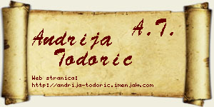 Andrija Todorić vizit kartica